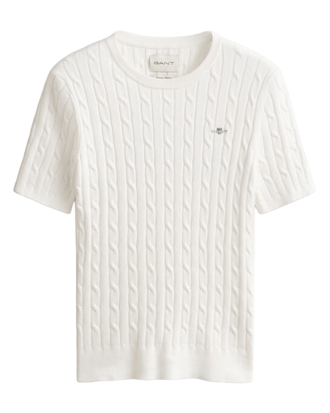 Gant Jumpers Gant White Gant Cable Knit Sweater G113 Eggshell