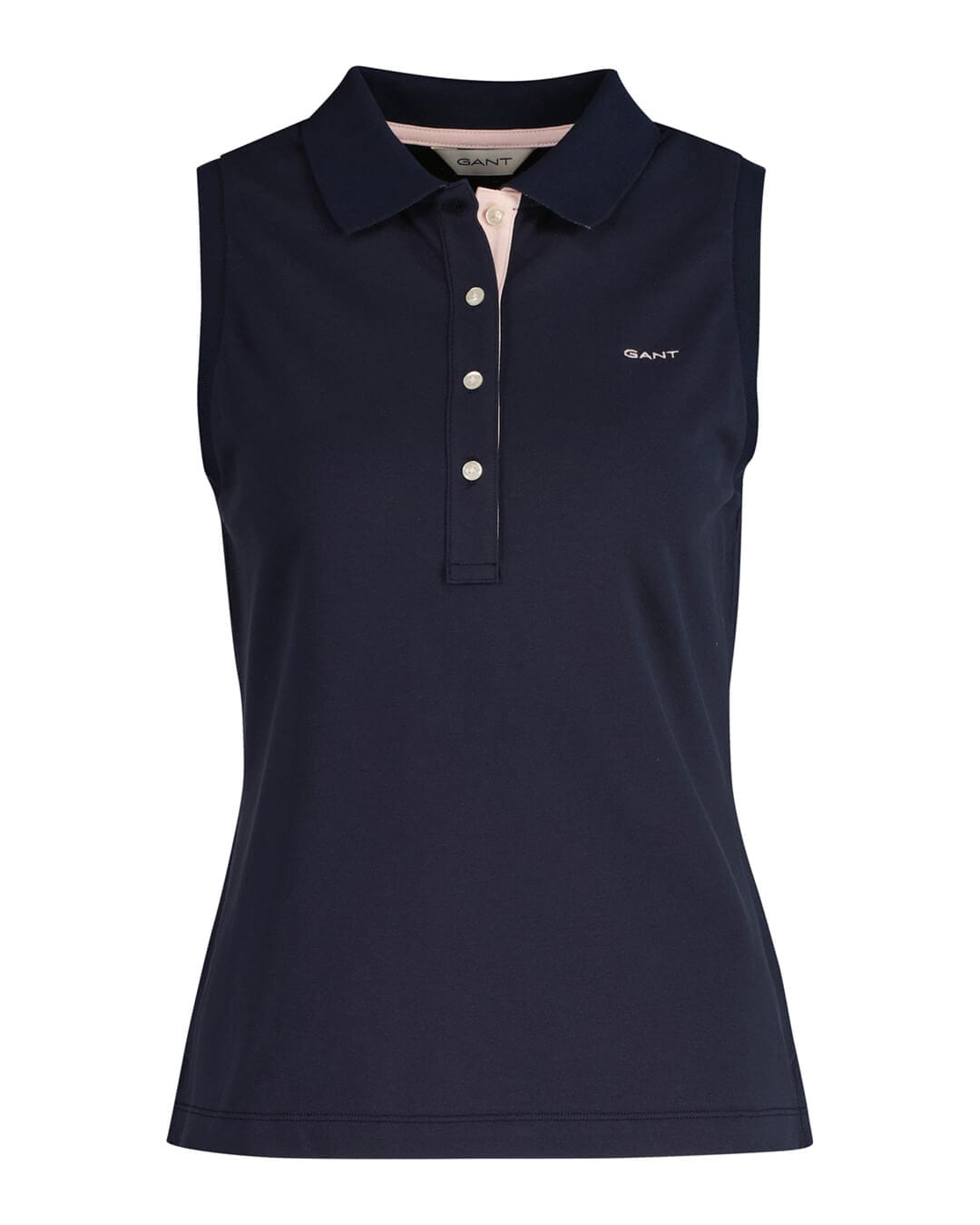Gant Polo Shirts CONTRAST COLLAR SLEEVELESS PIQUE G433 EVENING BLUE Blue