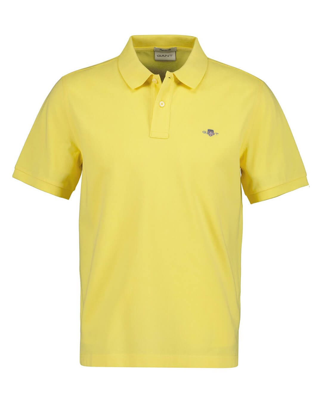 Gant Polo Shirts Gant  Banana Yellow Pique Polo Shirt