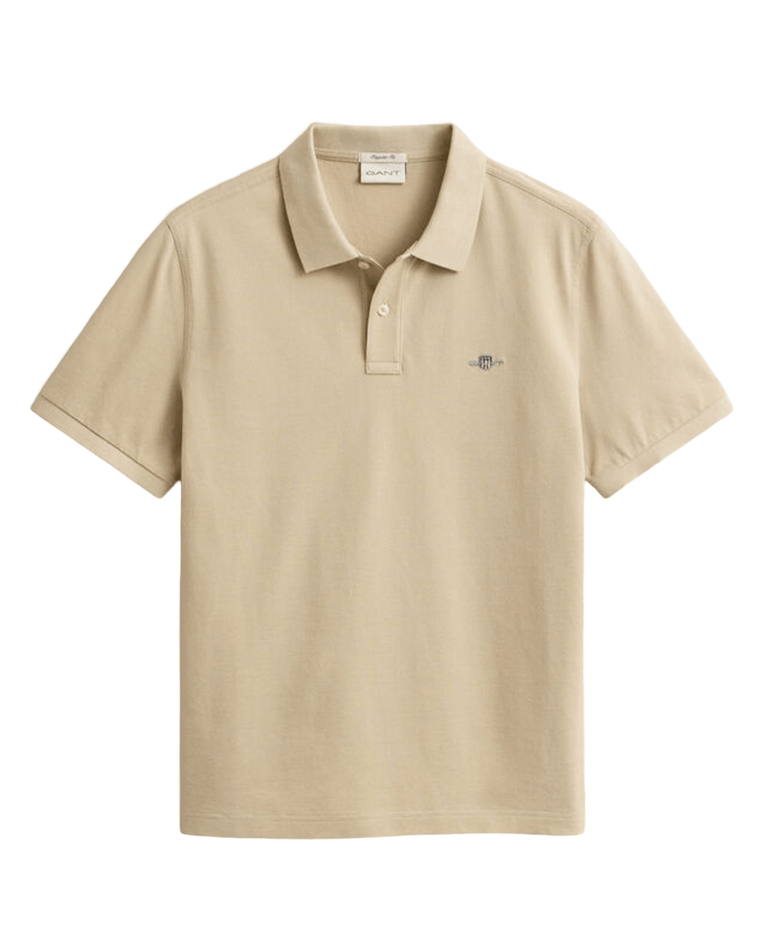 Gant Polo Shirts Gant Beige Gant Reg Shield Ss Pique Polo G215 Clay Beige