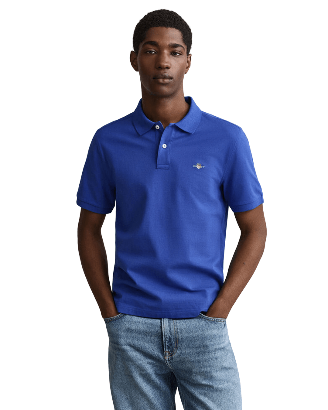 Gant Polo Shirts Gant Blue Gant Reg Shield Ss Pique Polo G422 Nautical Blue