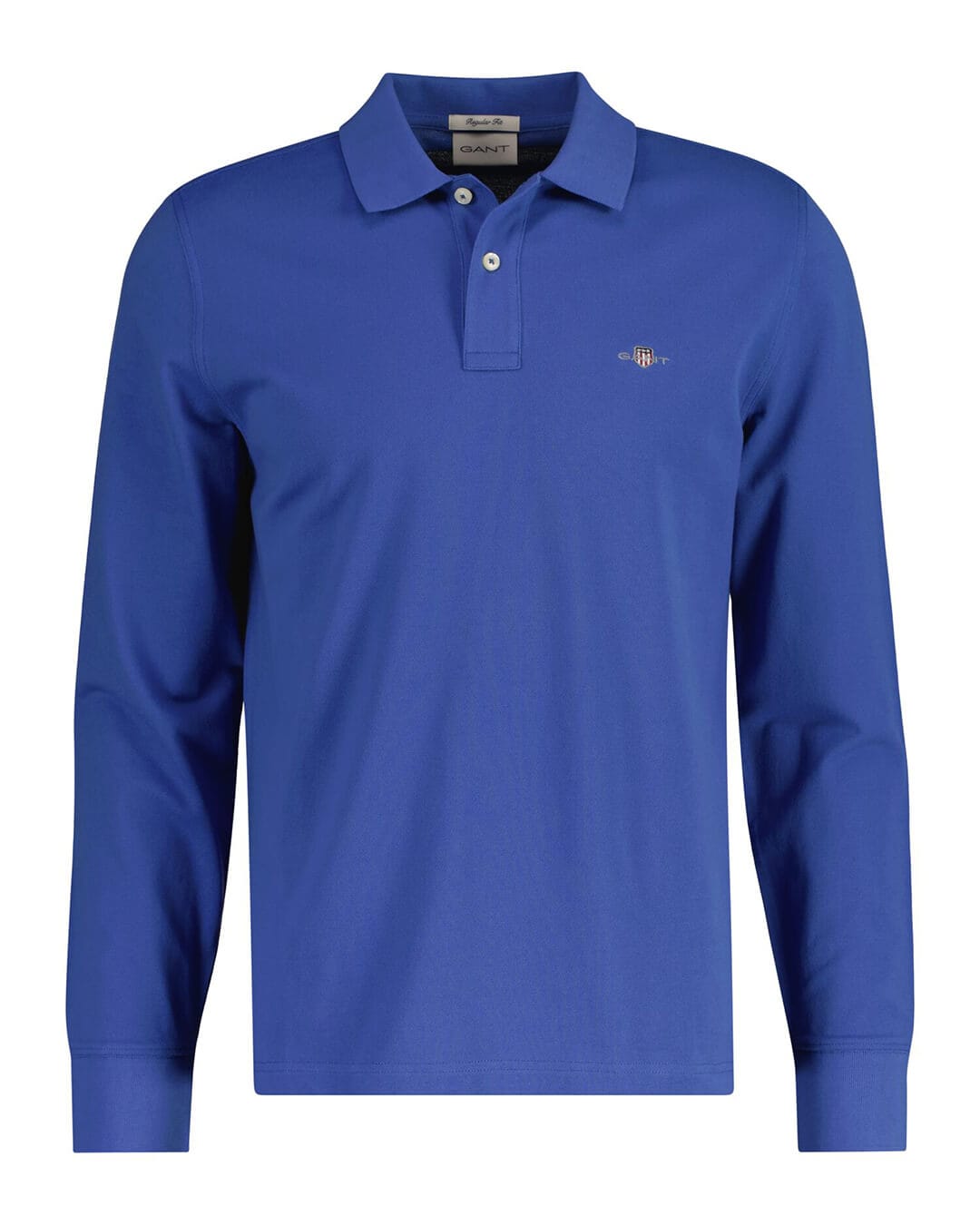 Gant Polo Shirts Gant Blue Reg Shield Ls Pique Rugger G407 Rich