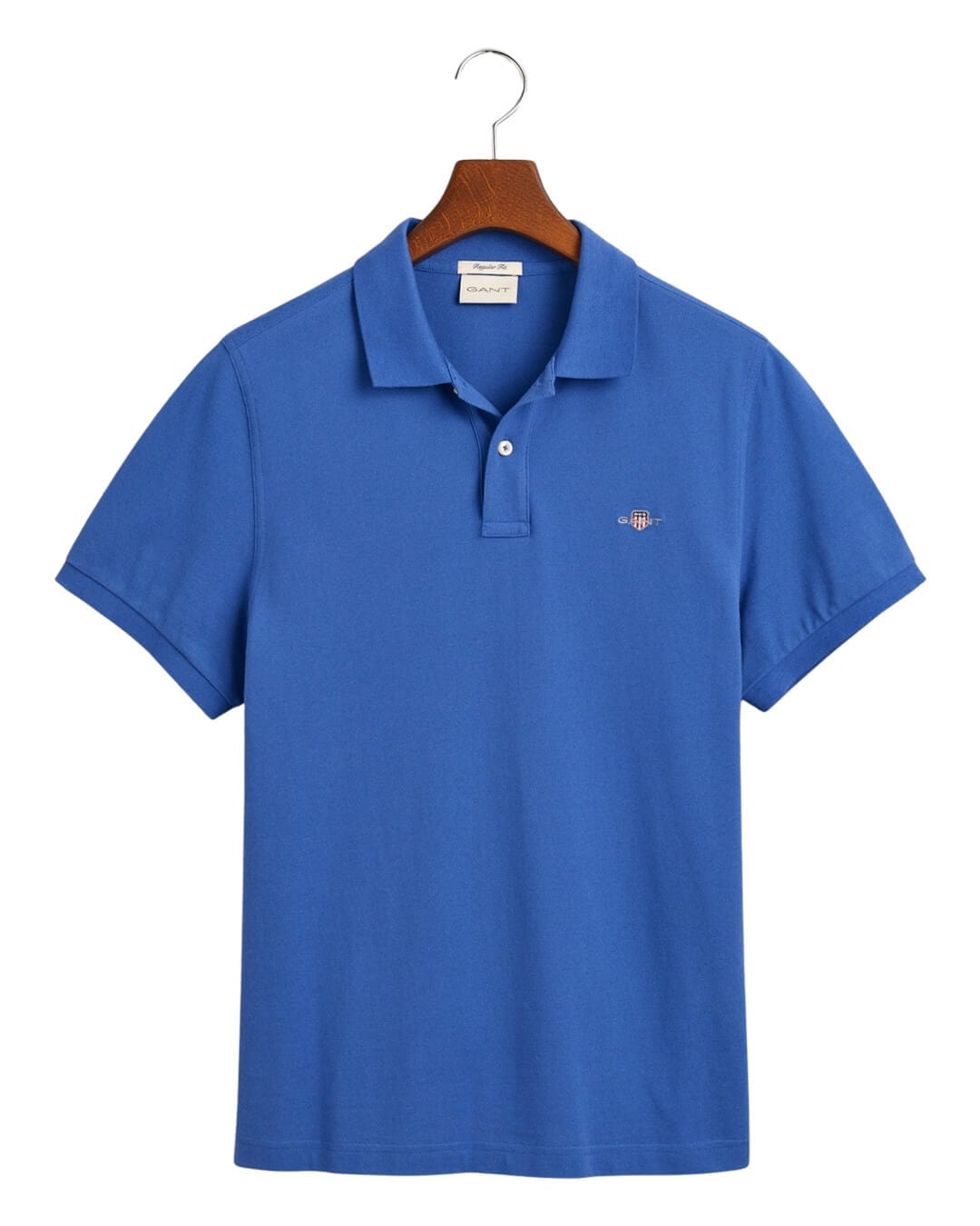 Gant Polo Shirts Gant Blue Regular Shield Pique Polo Shirt