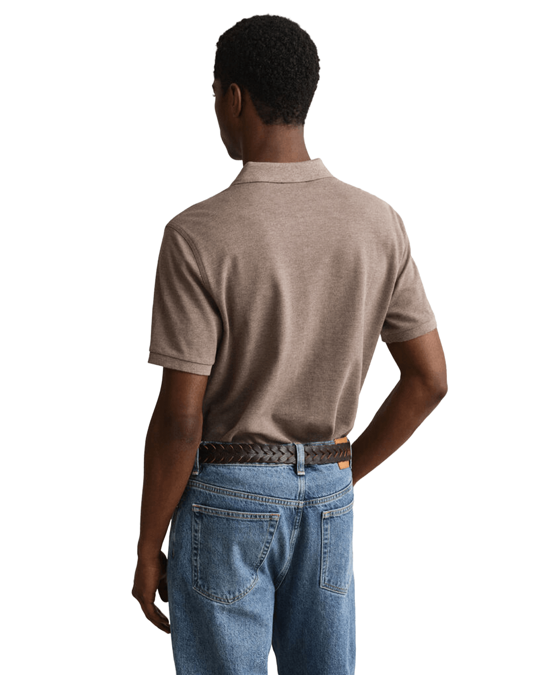 Gant Polo Shirts Gant Brown Gant Reg Shield Ss Pique Polo G294 Dark Hazelnut Melange