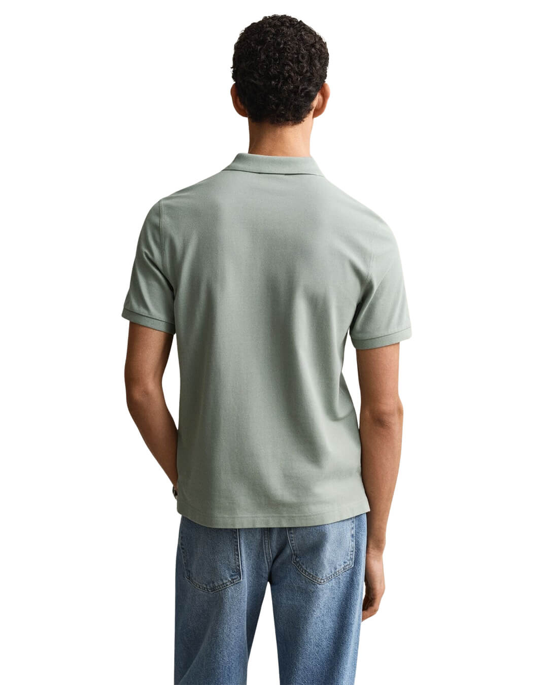 Gant Polo Shirts Gant  Ceramic Grey Pique Polo Shirt