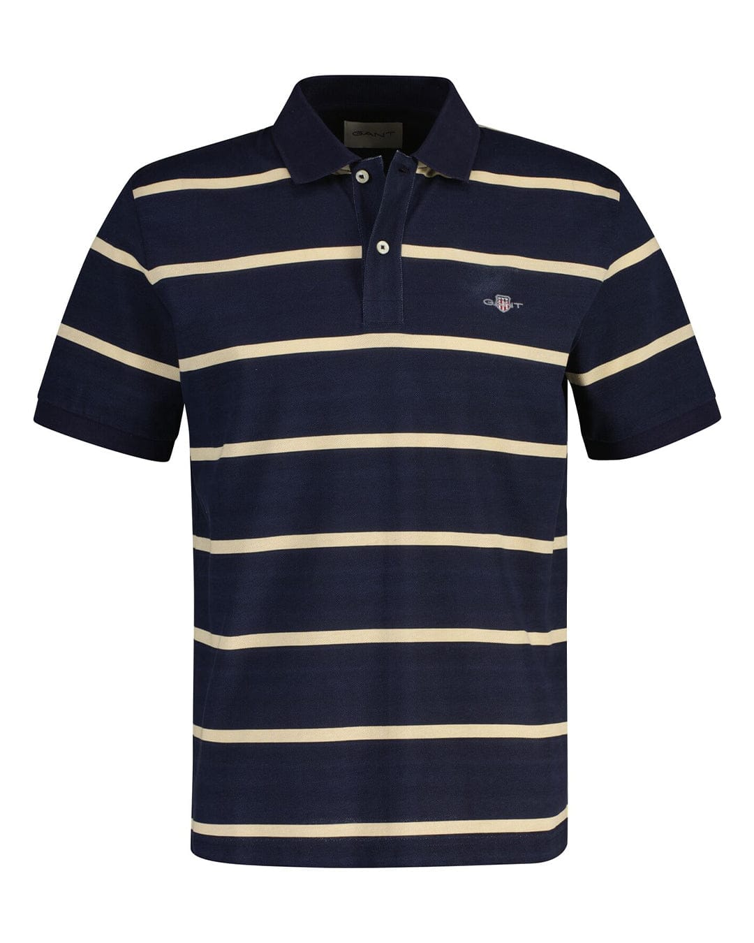 Gant Polo Shirts Gant  Evening Blue Striped  Polo Shirt