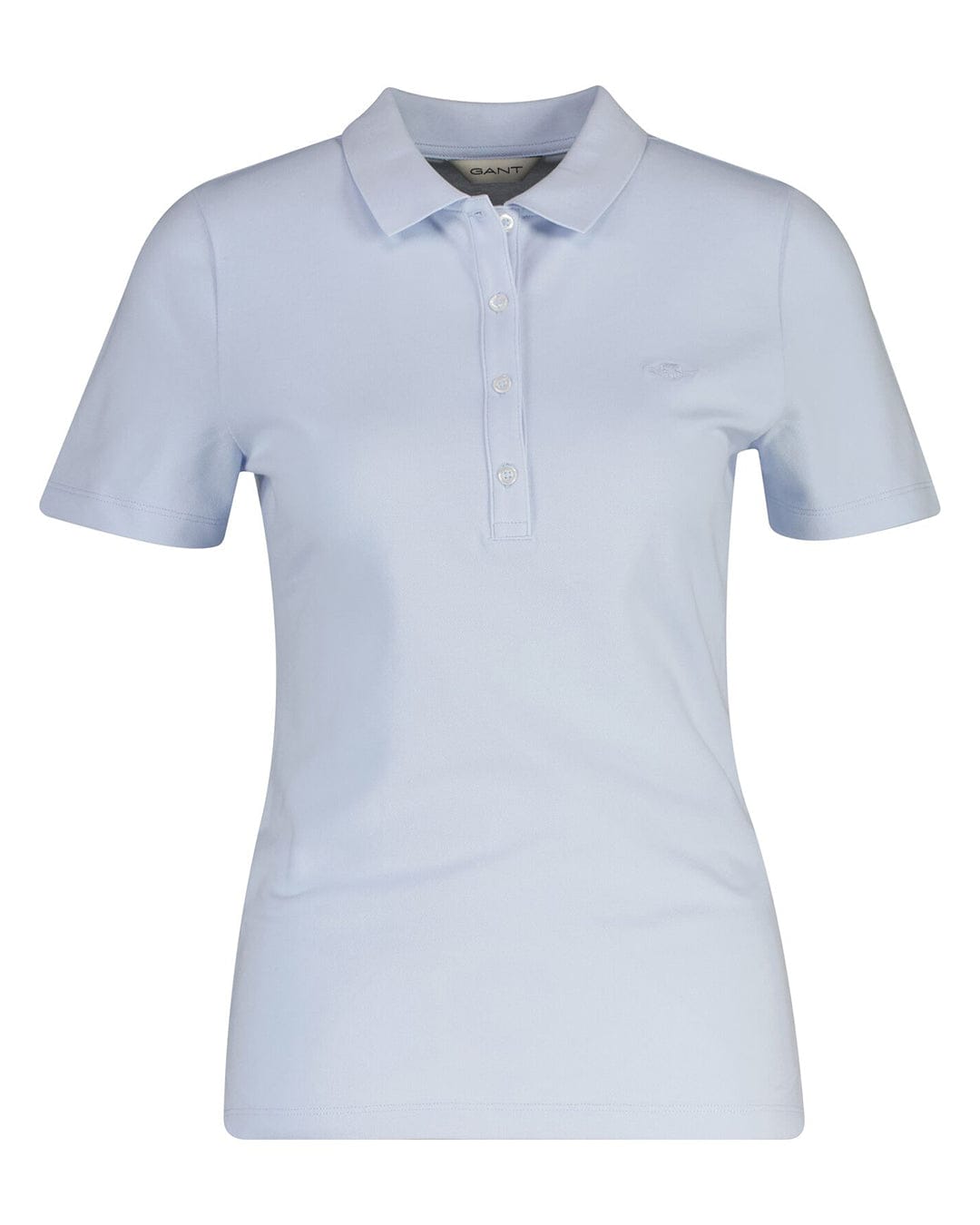 Gant Polo Shirts Gant Light Blue Pique Polo Shirt