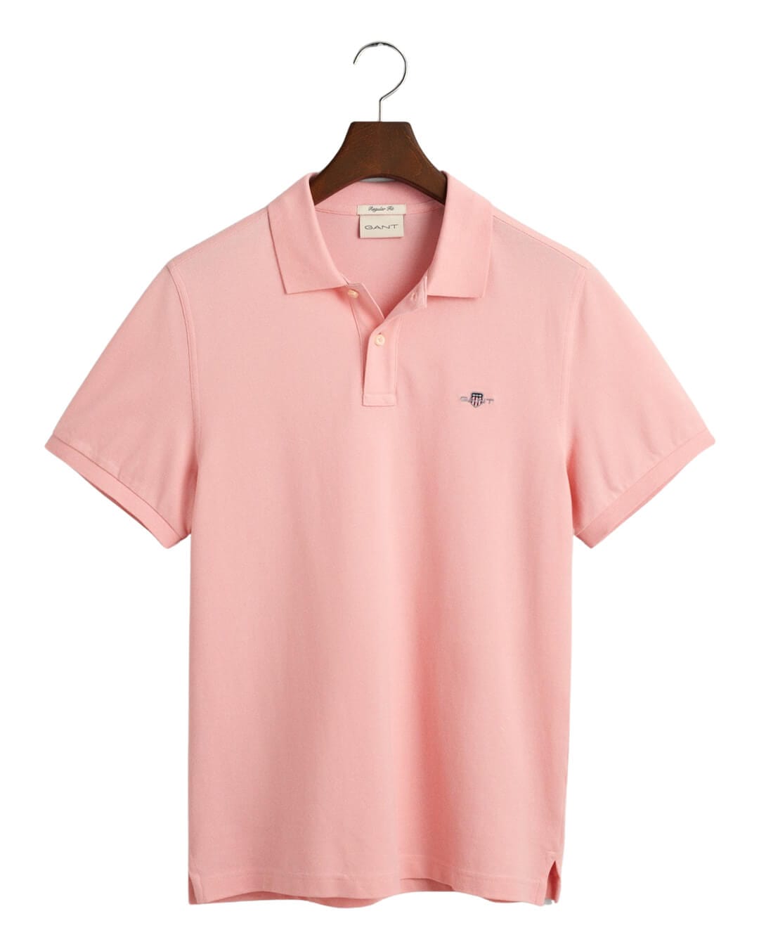 Gant Polo Shirts Gant Pink Regular Shield Pique Polo Shirt