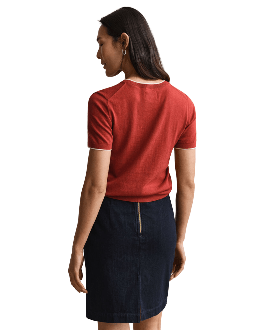 Gant Polo Shirts Gant Red Gant Checked Knit Rugger Ss G667 Darkened Wine