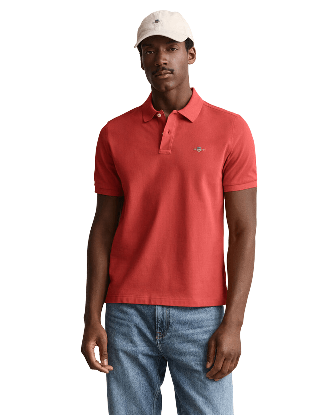 Gant Polo Shirts Gant Red Gant Reg Shield Ss Pique Polo G853 Maple Fire