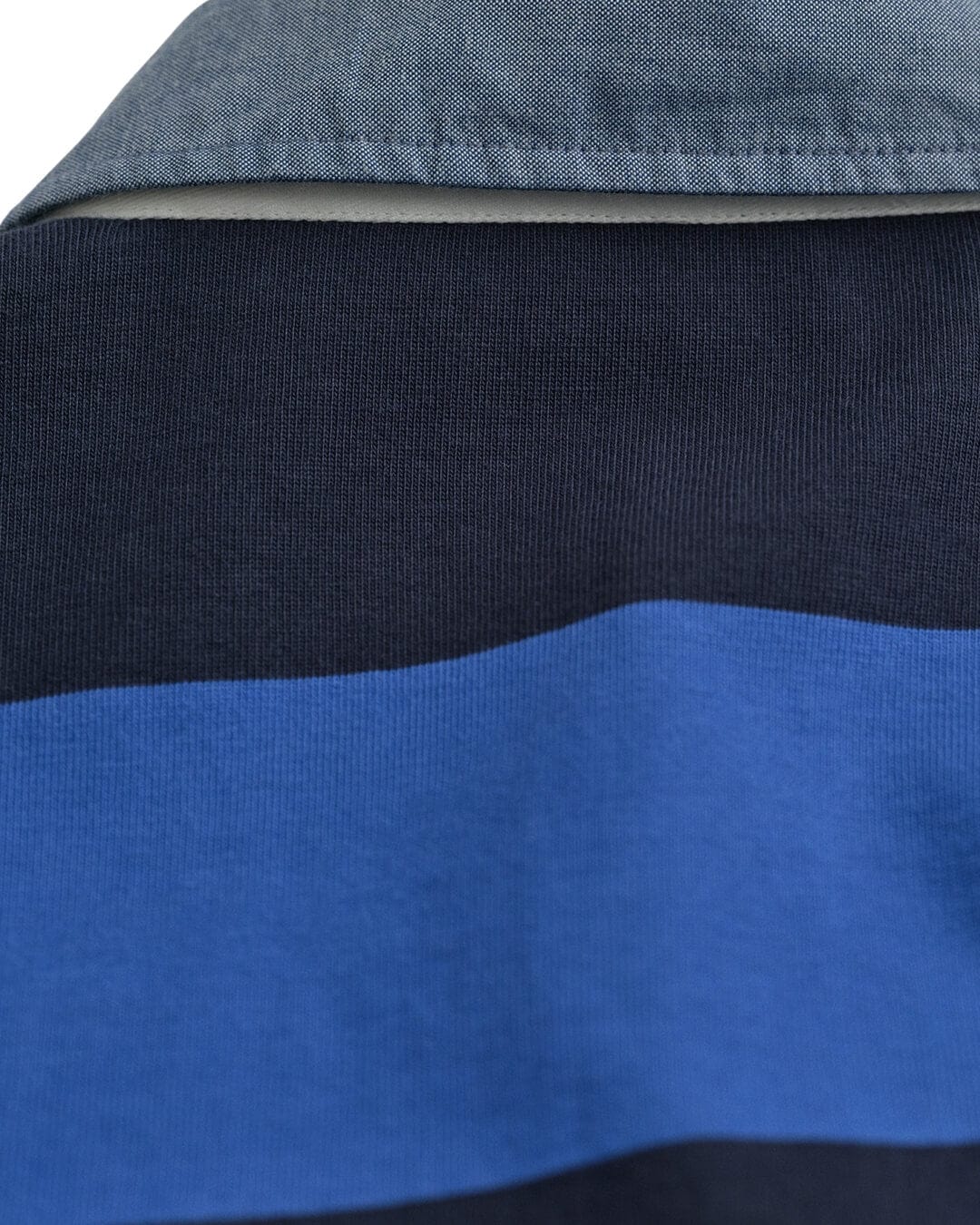 Gant Polo Shirts Gant REG CHAMBRAY STRIPE HEAVY RUGGER G407 RICH BLUE