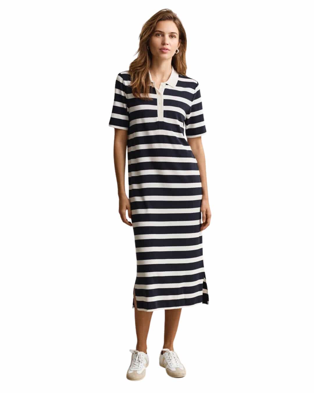 Gant Polo Shirts Gant Reg Striped Ss Polo Dress Evening Blue Polo Shirt