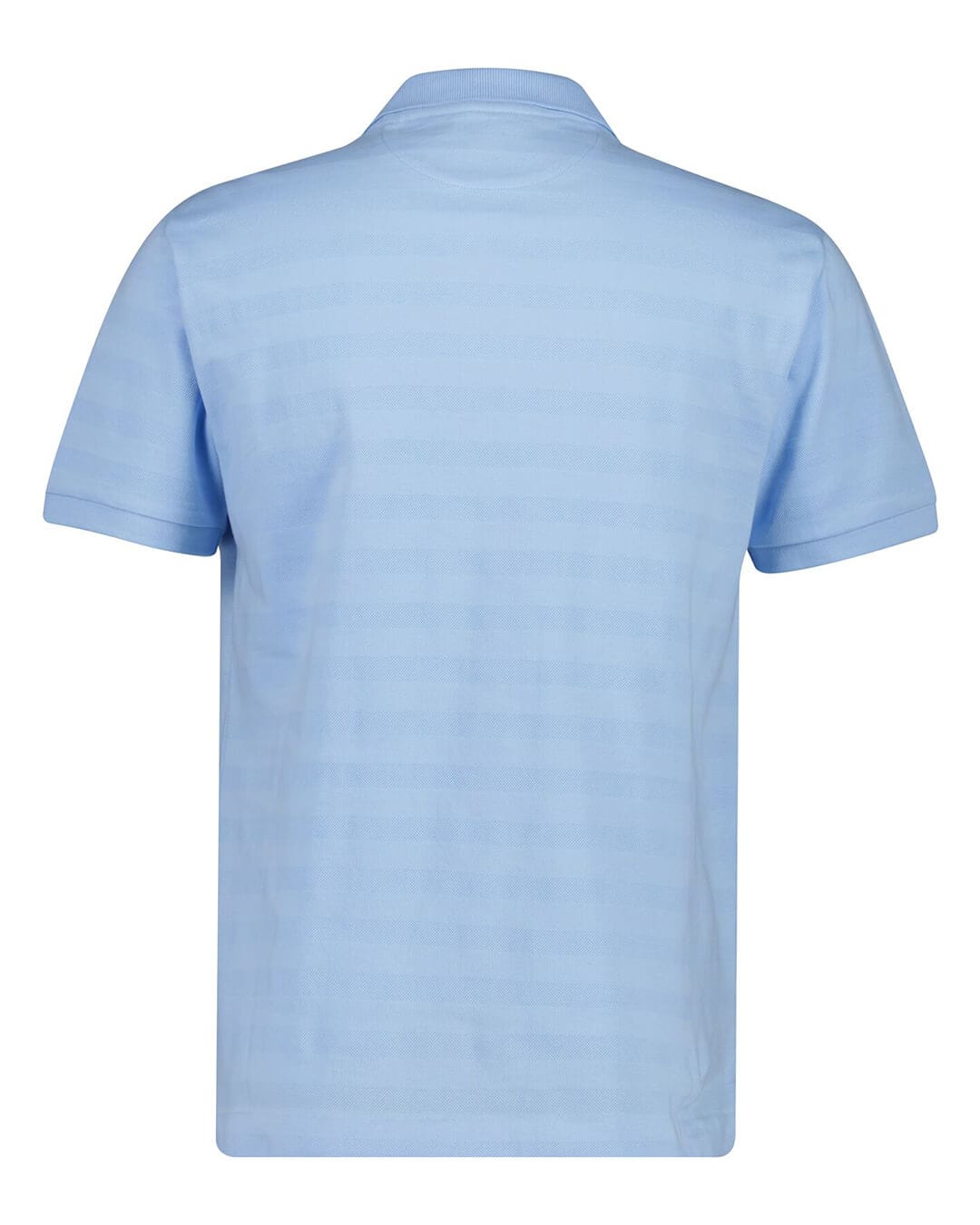 Gant Polo Shirts Gant Sky Blue Texture Stripe   Polo Shirt