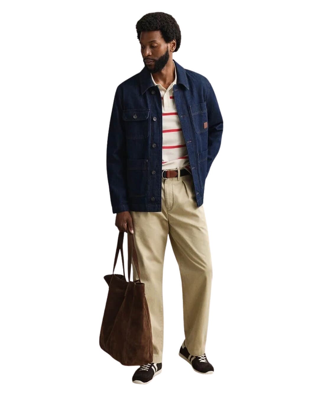 Gant Polo Shirts Gant Striped Ss Polo Creamed White Polo Shirt