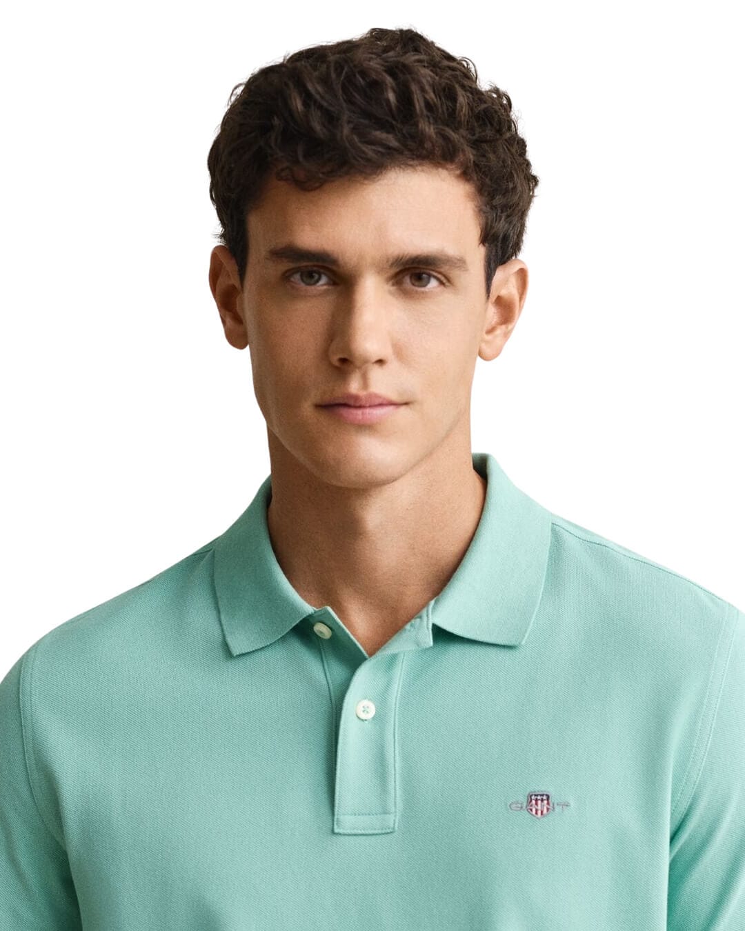 Gant Polo Shirts Gant Turquoise  Pique Polo Shirt