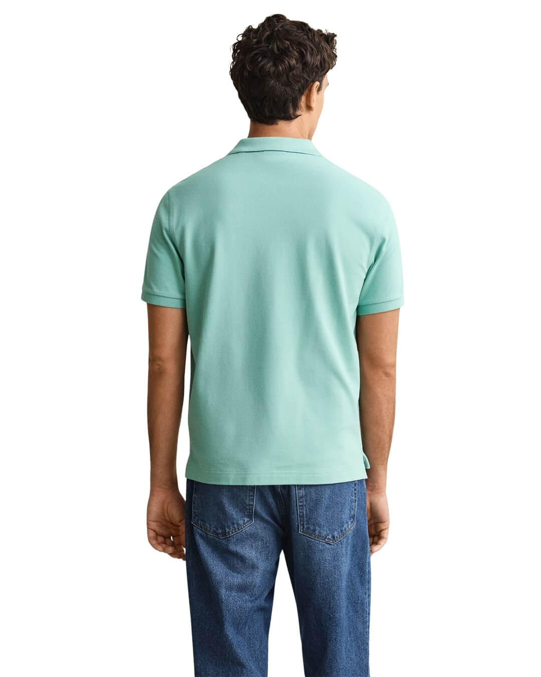 Gant Polo Shirts Gant Turquoise  Pique Polo Shirt