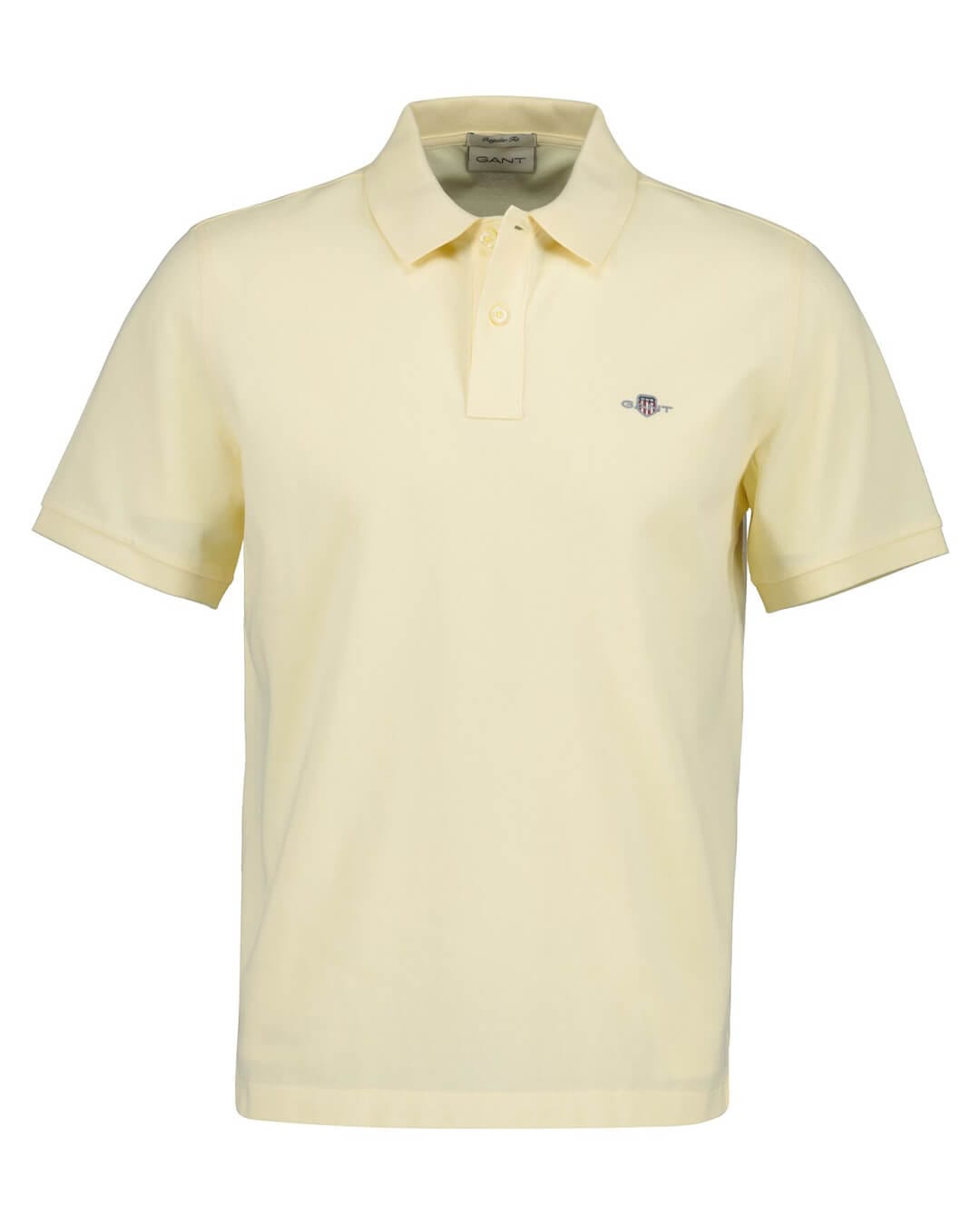 Gant Polo Shirts Gant Vanilla Yellow Pique Polo Shirt