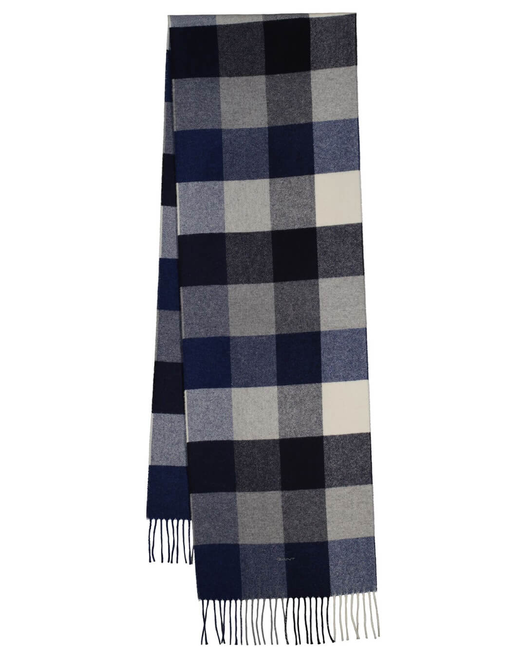 Gant Scarves ONE Gant Grey Wool Multi Checked Scarf G092 Dark Melange