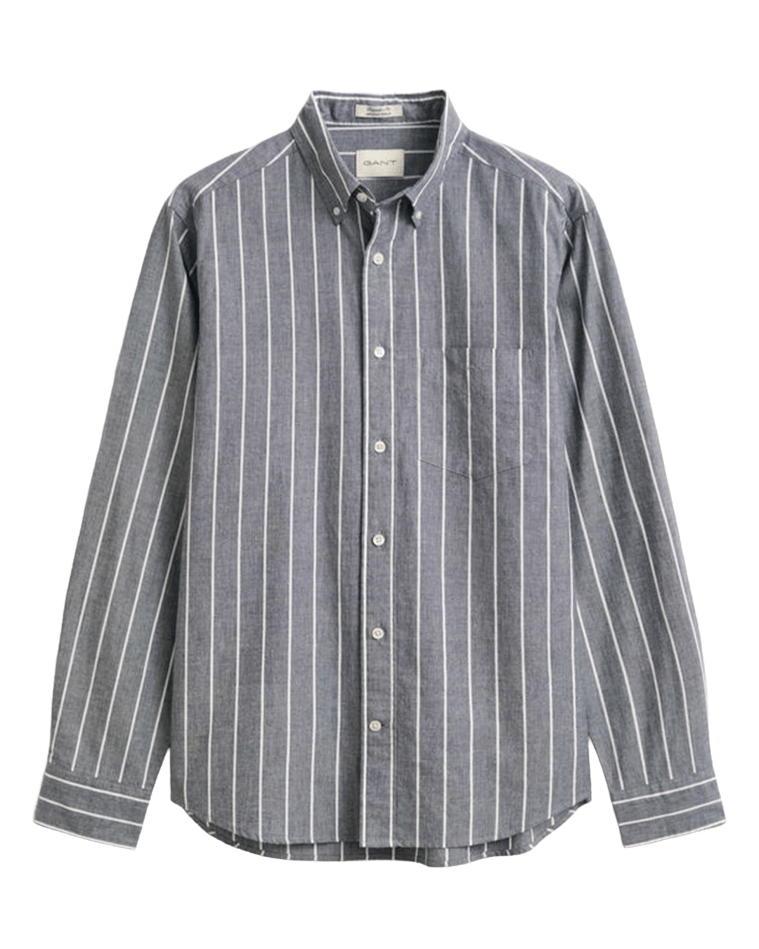 Gant Shirts Gant Blue Gant Reg Poplin Melange Stripe Shirt G901 Dark Indigo Melange