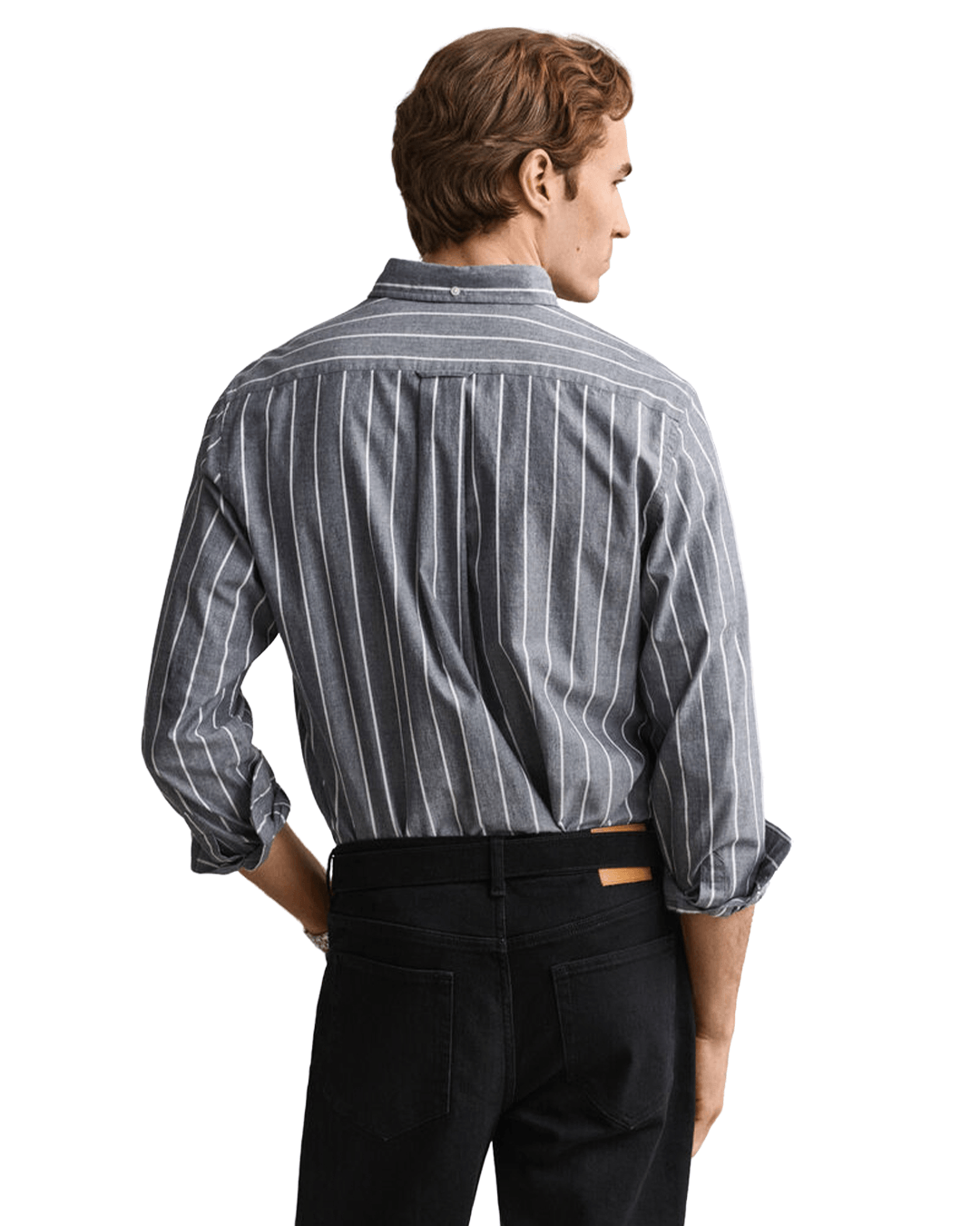 Gant Shirts Gant Blue Gant Reg Poplin Melange Stripe Shirt G901 Dark Indigo Melange