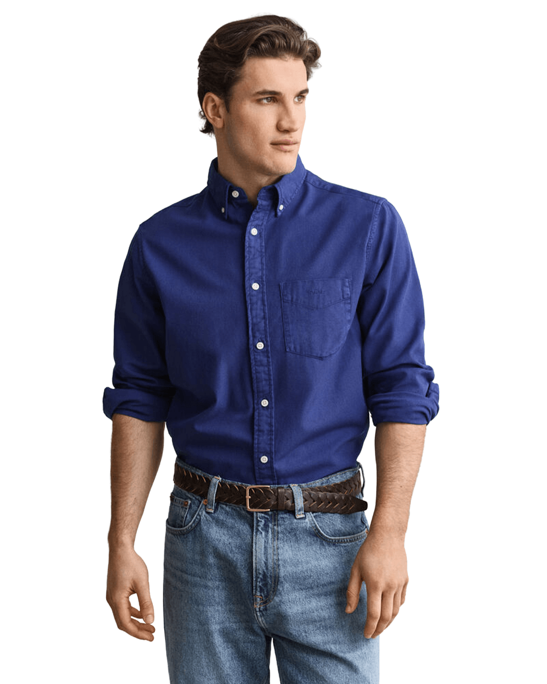 Gant Shirts Gant Blue Gant Regular Fit Twill Shirt G435 Crisp Blue
