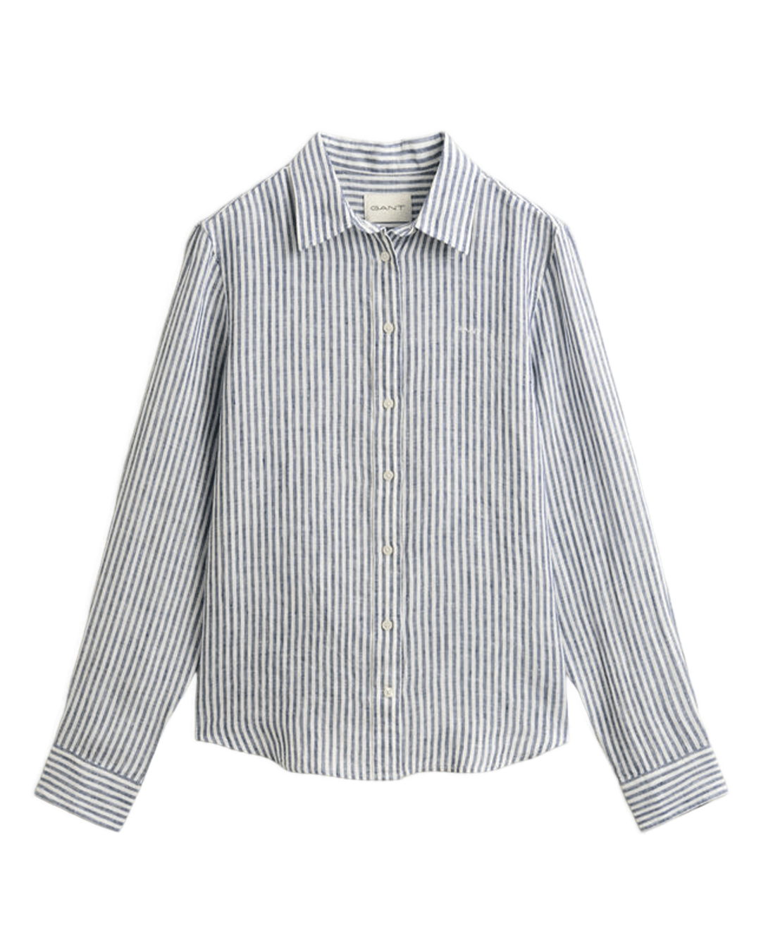 Gant Shirts Gant Blue Gant Rel Striped Classic Poplin Shirt G409 Classic Blue