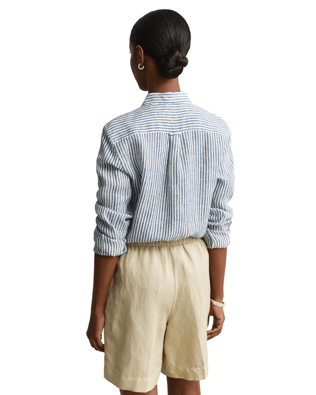 Gant Shirts Gant Blue Gant Rel Striped Classic Poplin Shirt G409 Classic Blue