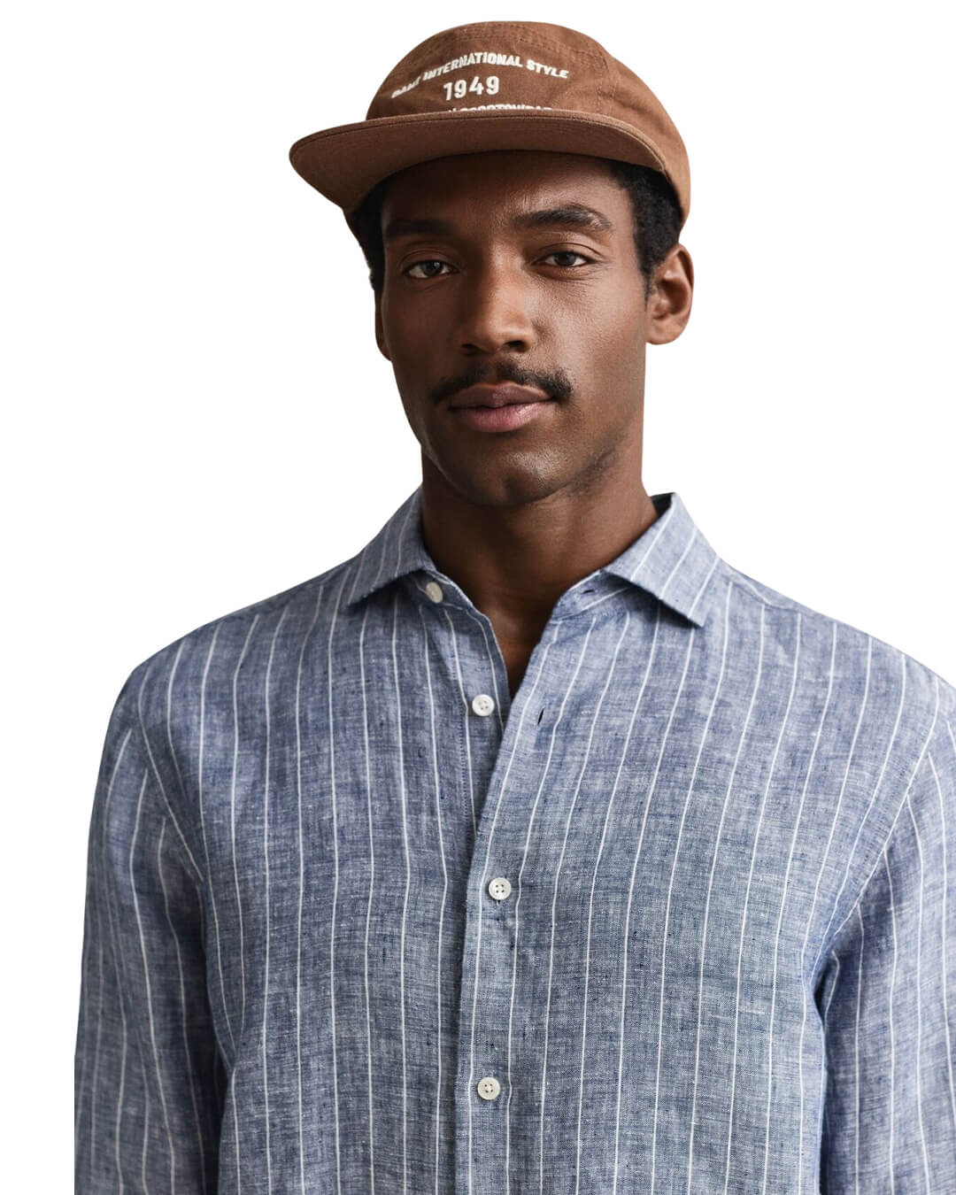 Gant Shirts Gant Blue Reg Linen Stripe Shirt