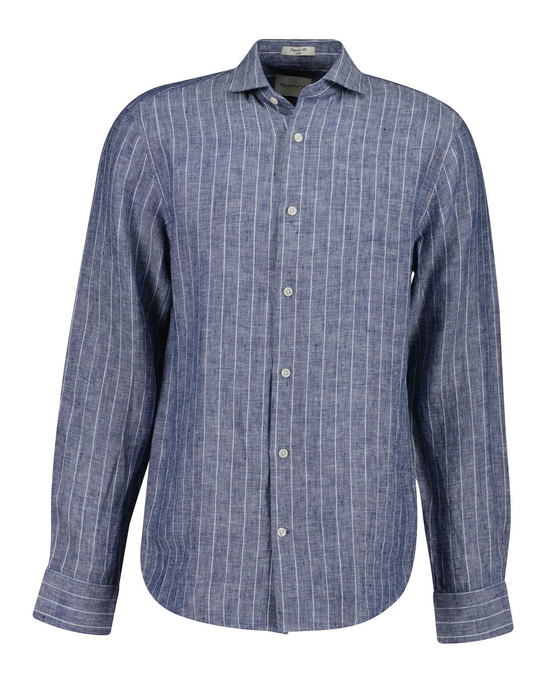 Gant Shirts Gant Blue Reg Linen Stripe Shirt