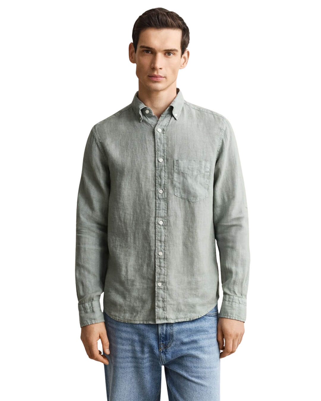 Gant Shirts Gant Ceramic Grey Reg Gmnt Dyed  Shirt
