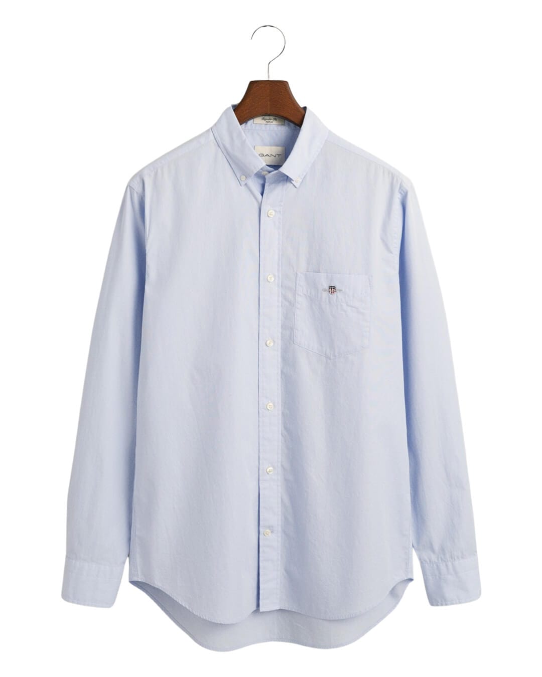 Gant Shirts Gant Light Blue Regular Fit Poplin Shirt