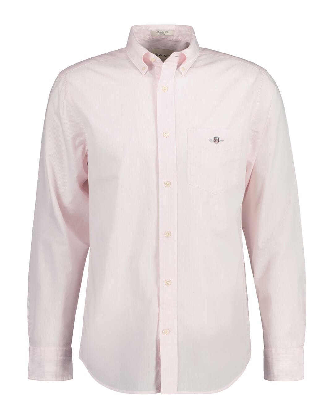 Gant Shirts Gant Light Pink Regular Fit Banker Stripe Poplin Shirt