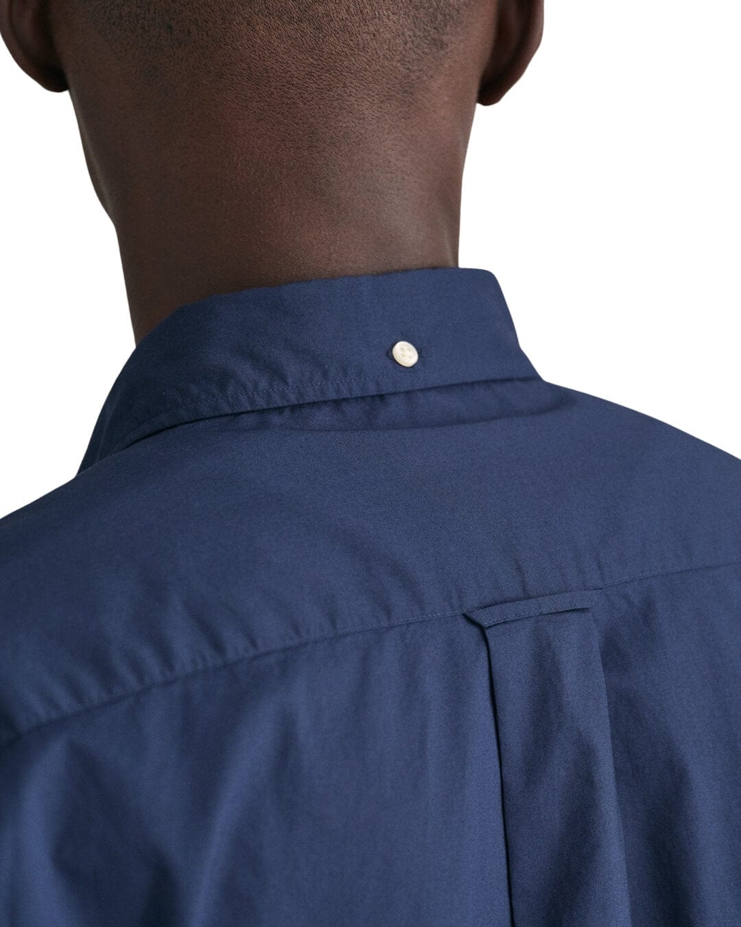 Gant Shirts Gant Navy Regular Poplin Short Sleeved Shirt