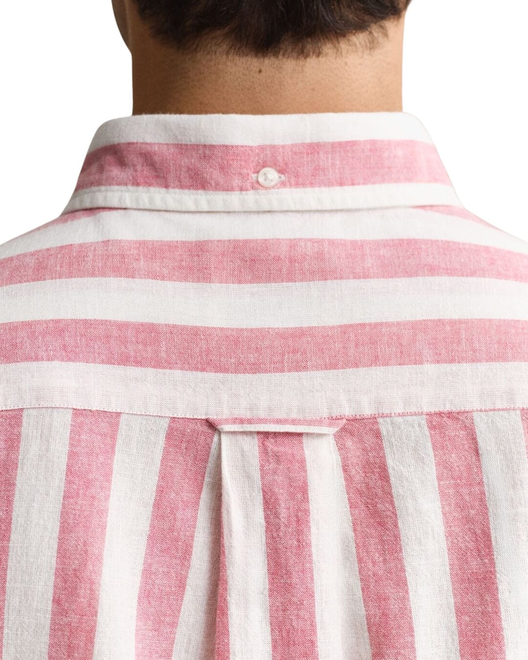 Gant Shirts Gant Pink Reg Cotton Linen Stripe  Shirt