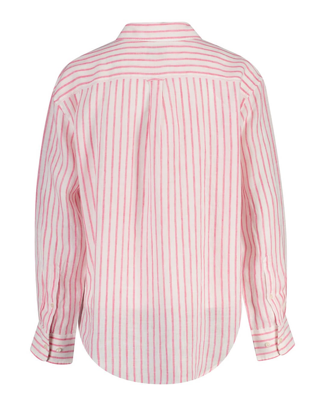 Gant Shirts Gant  Pink  Rel Striped Linen Shirt