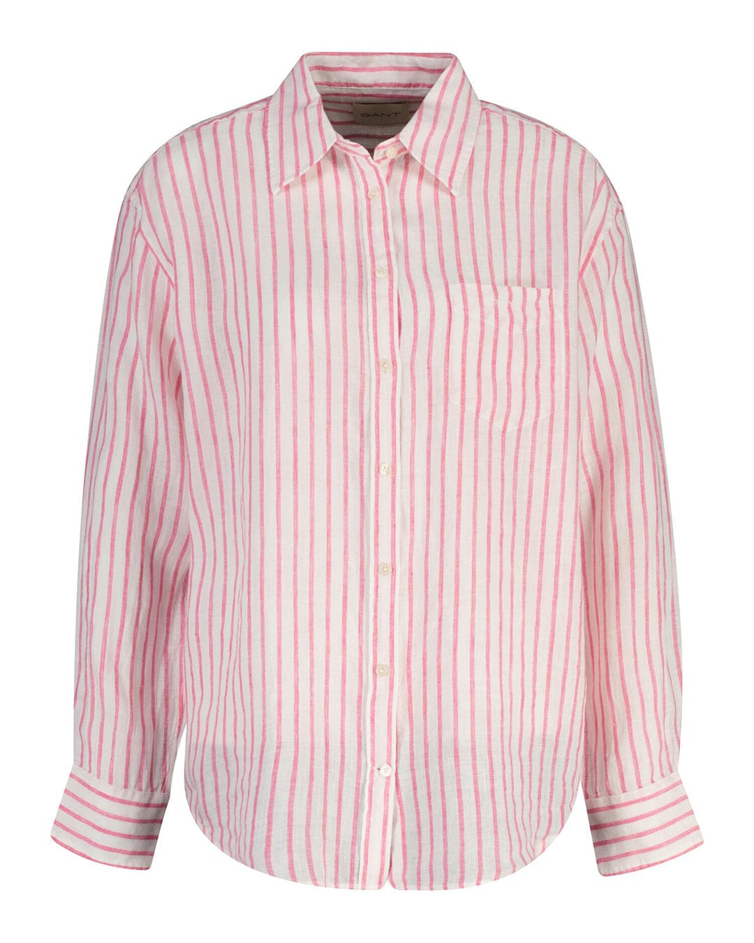 Gant Shirts Gant  Pink  Rel Striped Linen Shirt