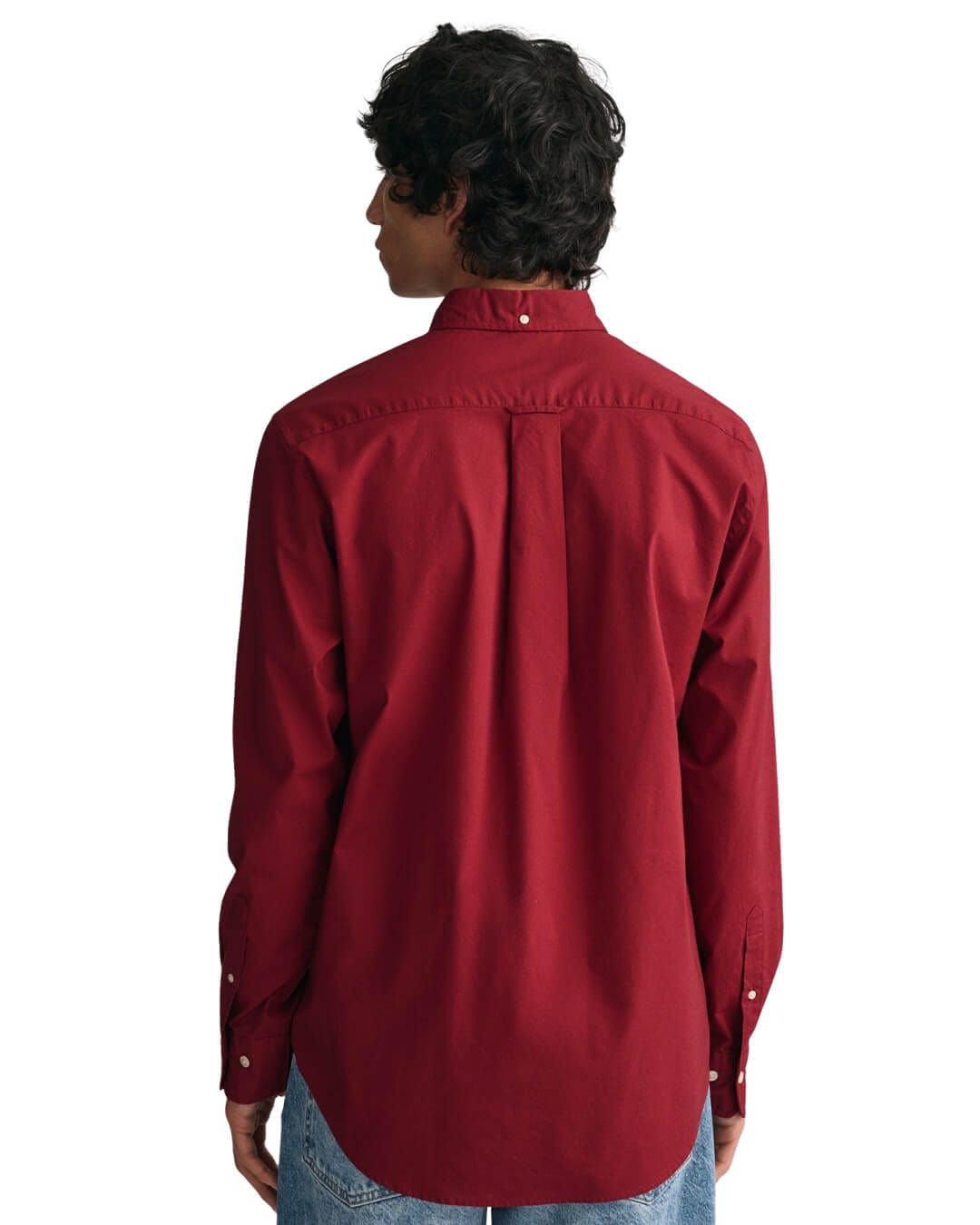 Gant Shirts Gant Plumped Red Regular Fit Poplin Shirt