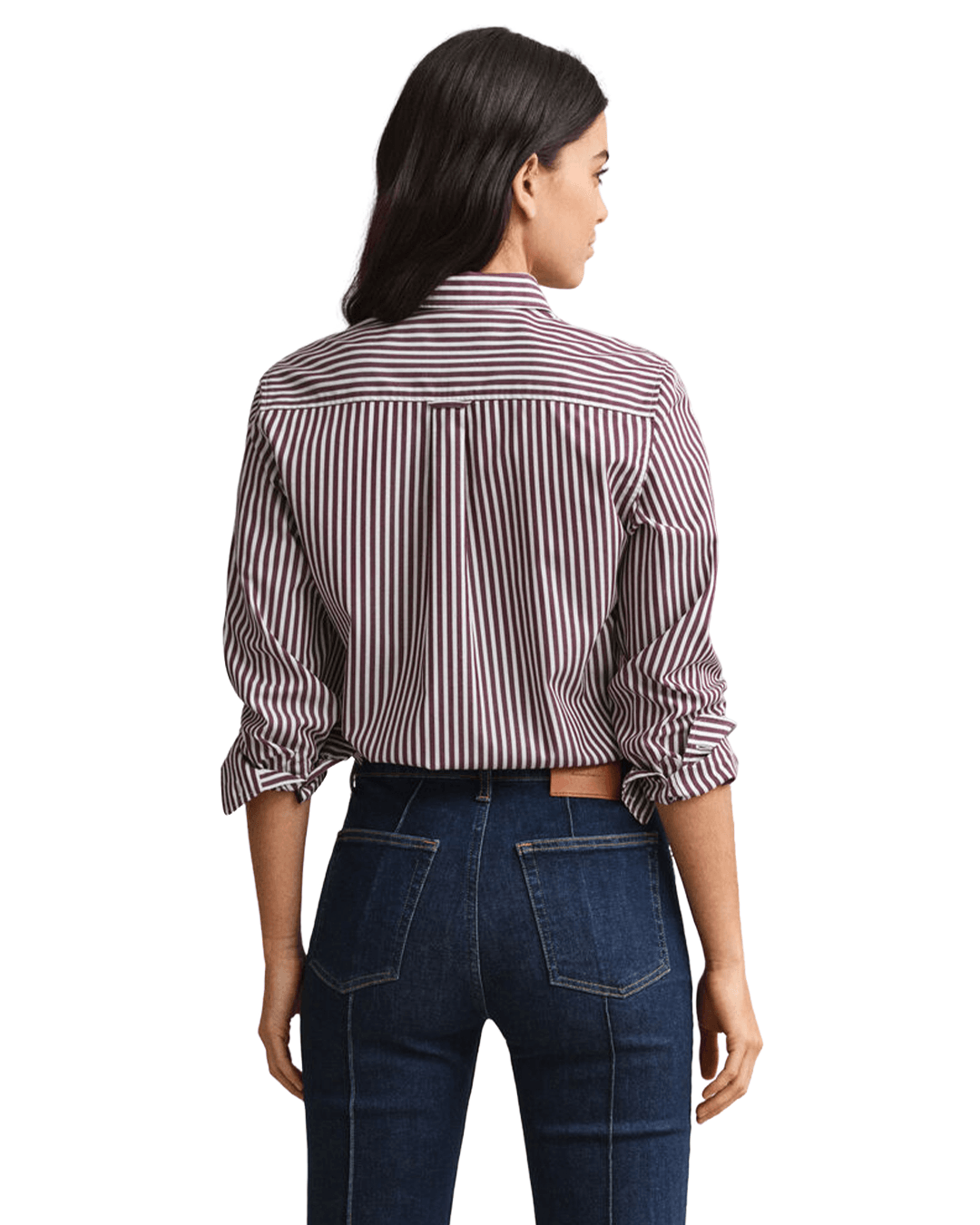 Gant Shirts Gant Red Gant Reg Classic Poplin Striped Shirt G667 Darkened Wine
