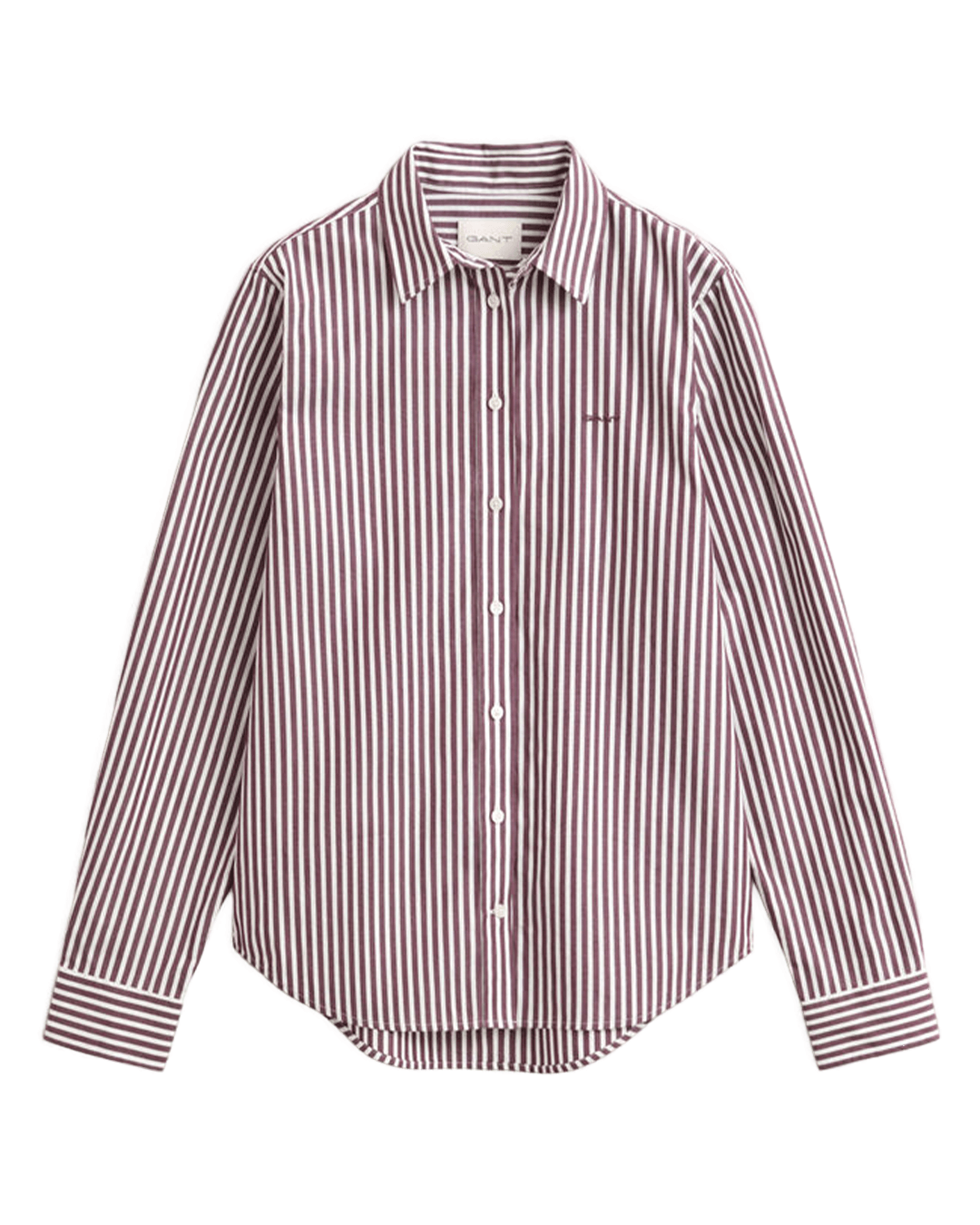 Gant Shirts Gant Red Gant Reg Classic Poplin Striped Shirt G667 Darkened Wine
