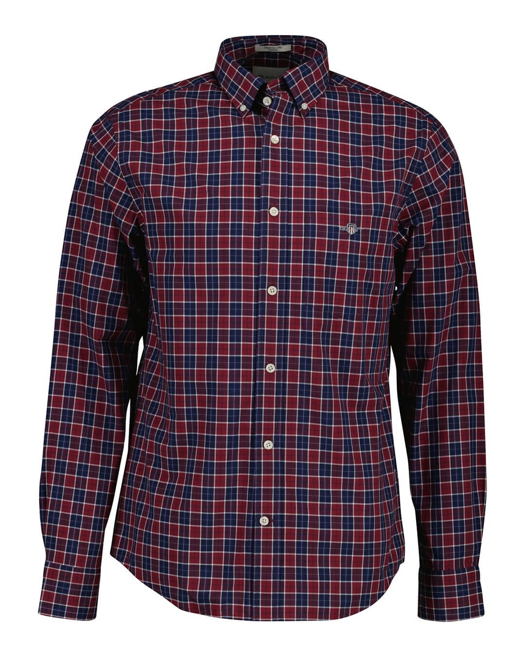 Gant Shirts Gant Red Reg Classic Poplin Check G604 Plumped