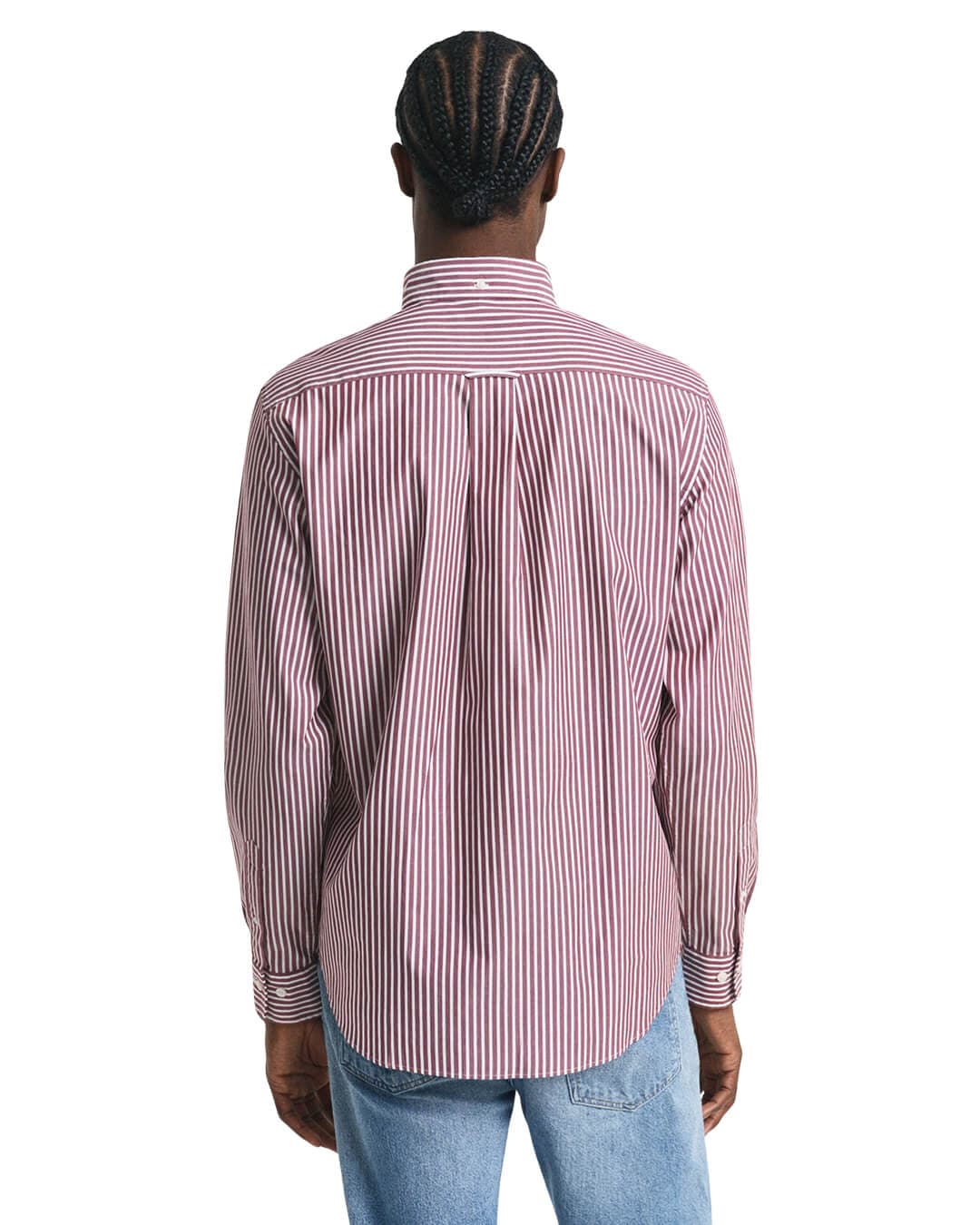 Gant Shirts XS Gant Red Reg Classic Poplin Stripe Shirt G604 Plumped
