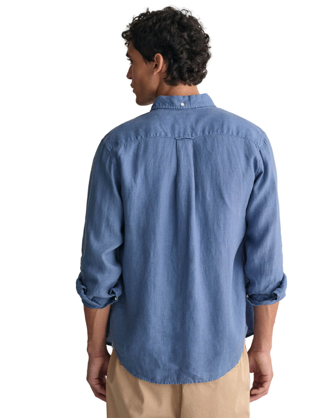 Gant Shirts Gant Regular Fit Blue Garment-Dyed Linen Shirt