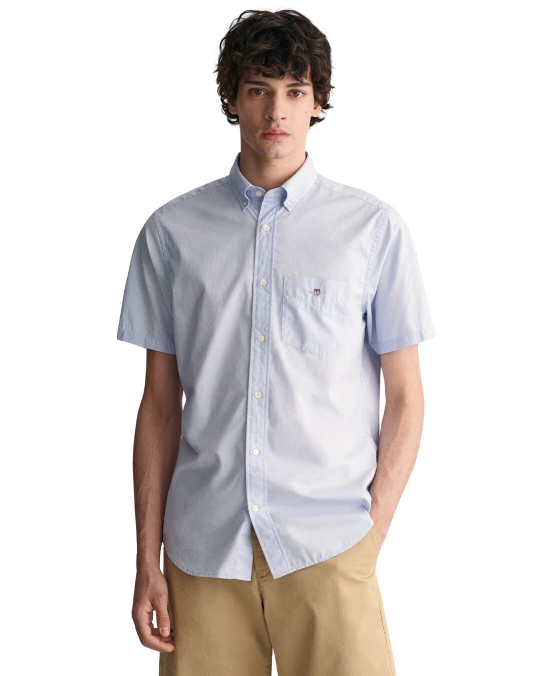Gant Shirts Gant Regular Poplin Short Sleeved Shirt
