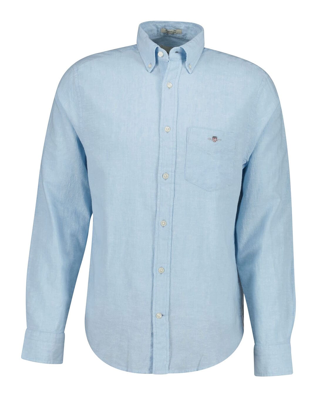 Gant Shirts Gant Sky Blue Reg Cotton Linen  Shirt