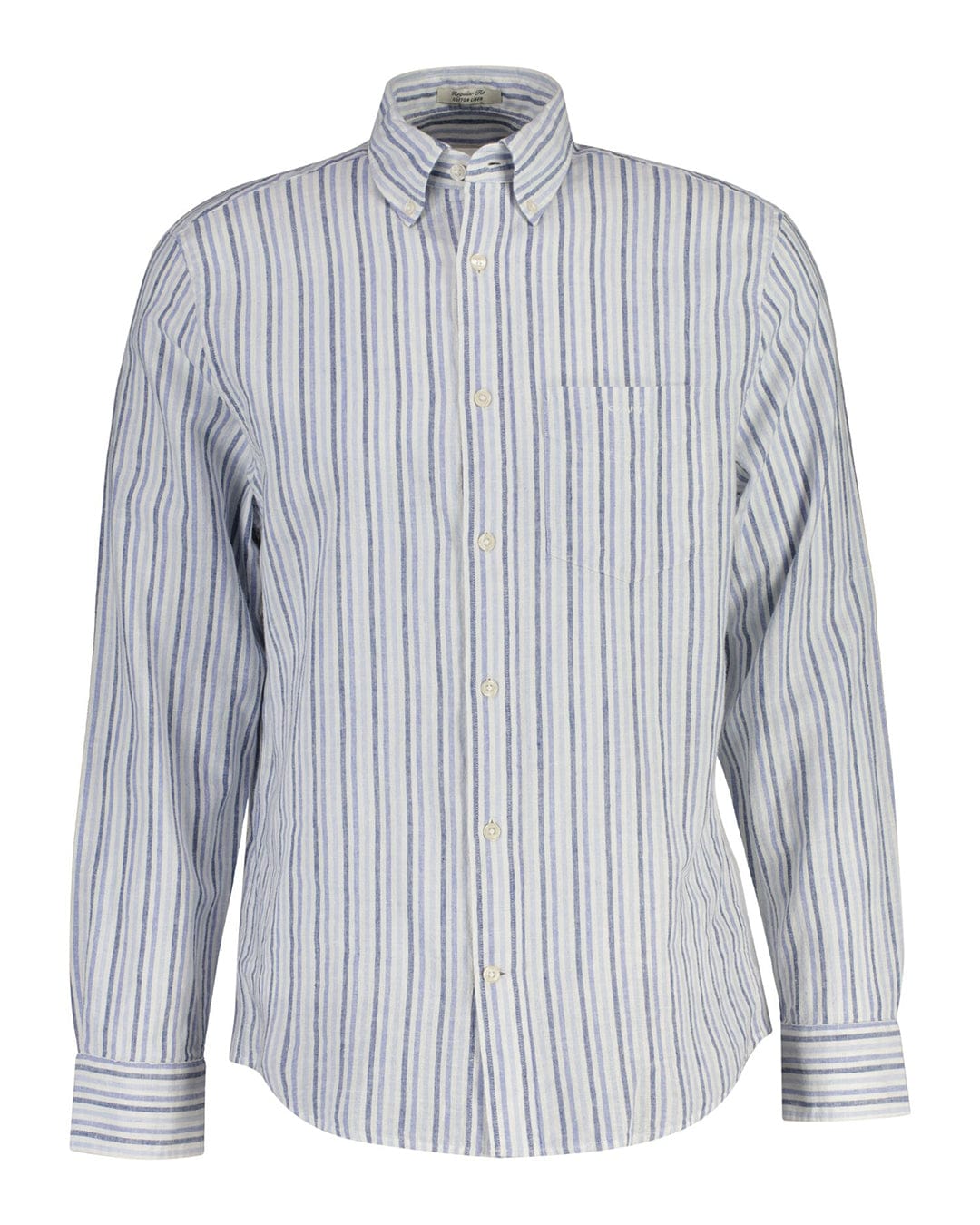 Gant Shirts Gant  Vintage Blue Reg Cotton Linen Stripe  Shirt