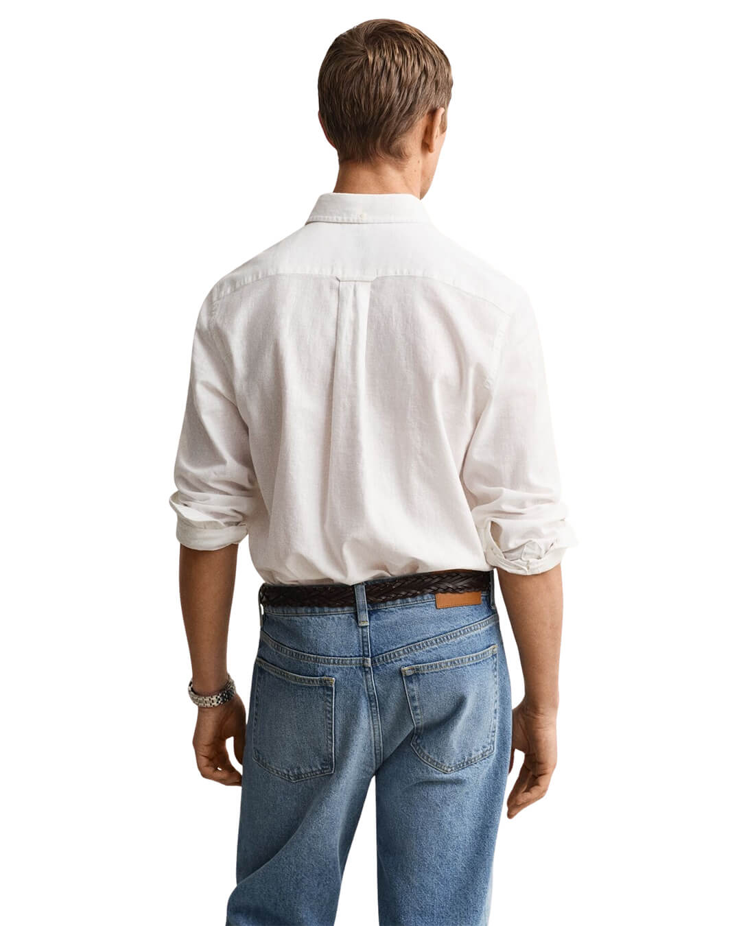 Gant Shirts 3XL Gant White Reg Cotton Linen   Shirt