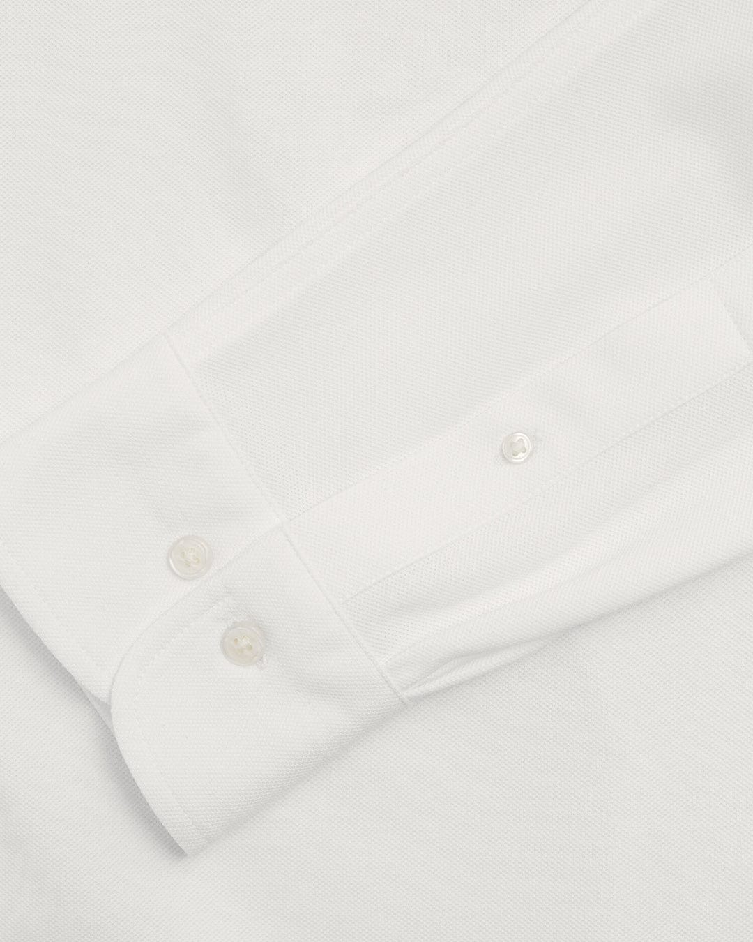 Gant Shirts Gant White Regular Jersey Pique Shirt