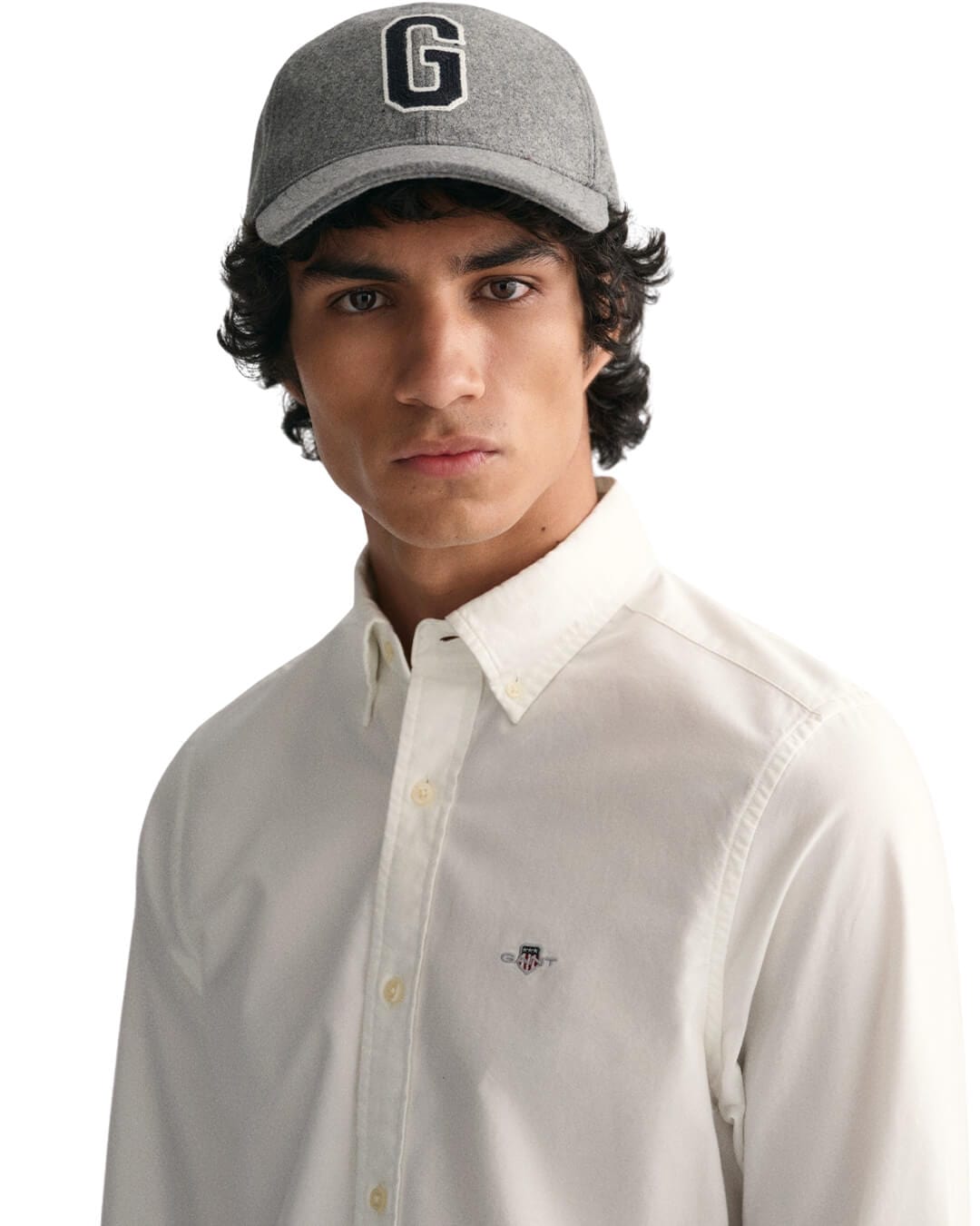 Gant Shirts Gant White Slim Fit Classic Oxford Shirt