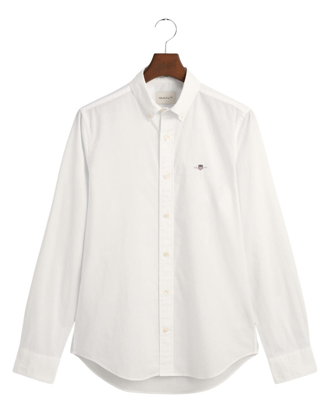 Gant Shirts Gant White Slim Fit Poplin Shirt