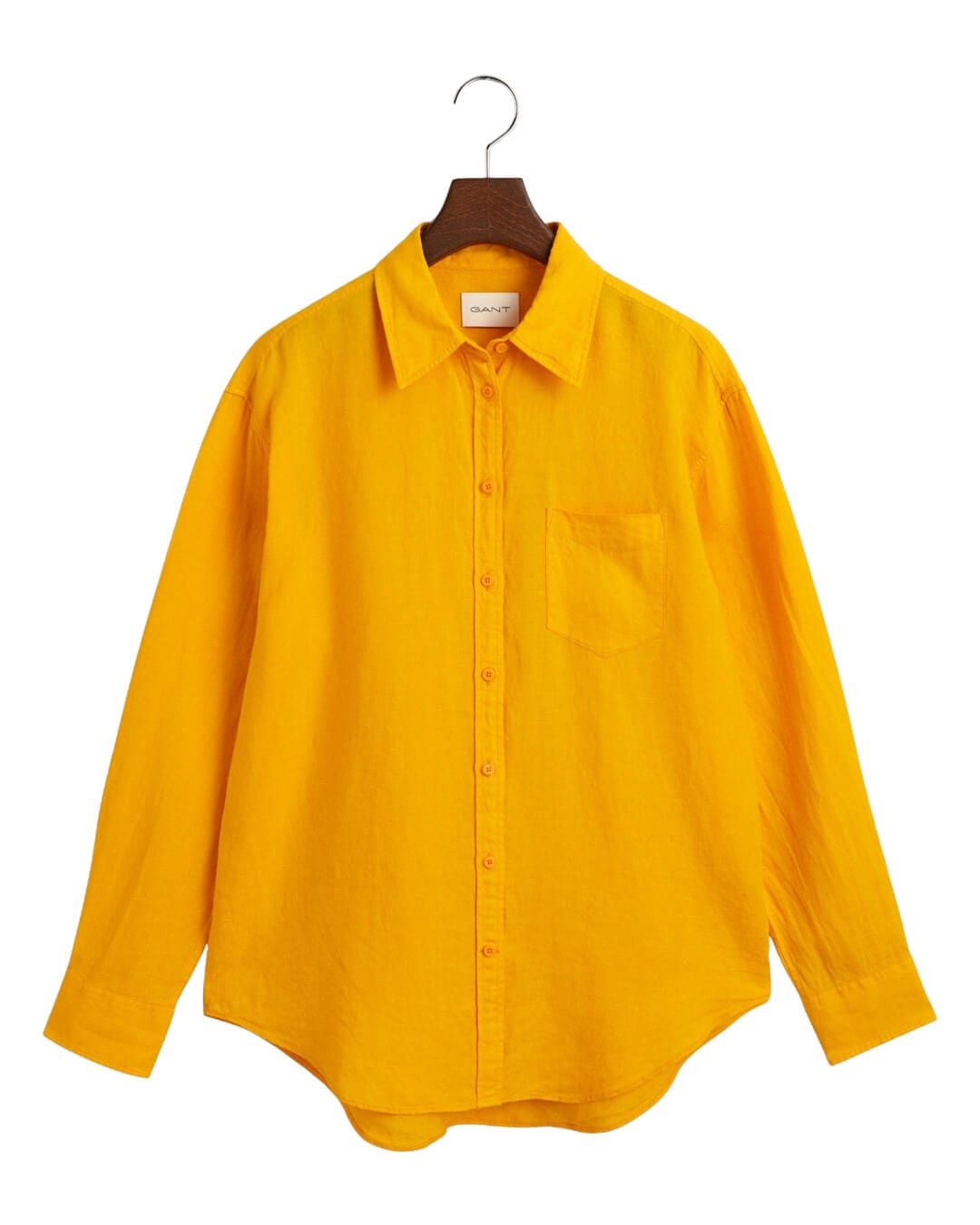 Gant Shirts Gant Yellow Plain Relaxed Linen Shirt